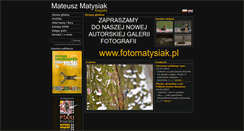 Desktop Screenshot of mateuszmatysiak.pl